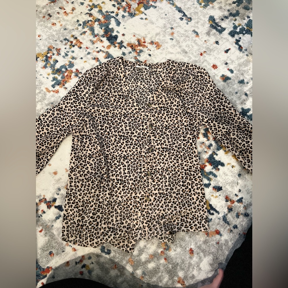 Maurices Cheetah Blouse